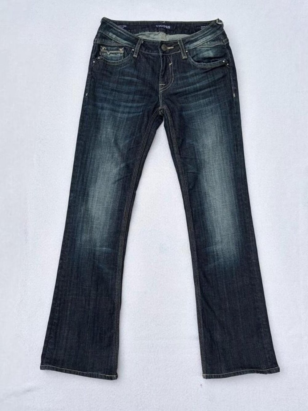 Vigoss The New York Bootcut Low-rise Dark Wash Denim Jeans Sz 24 y2k 2000s